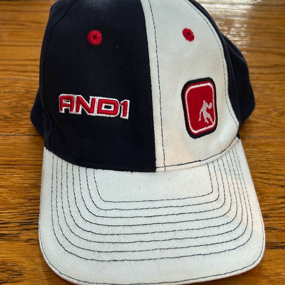 AND1 red white and blue baseball cap. Great condition. One size.
